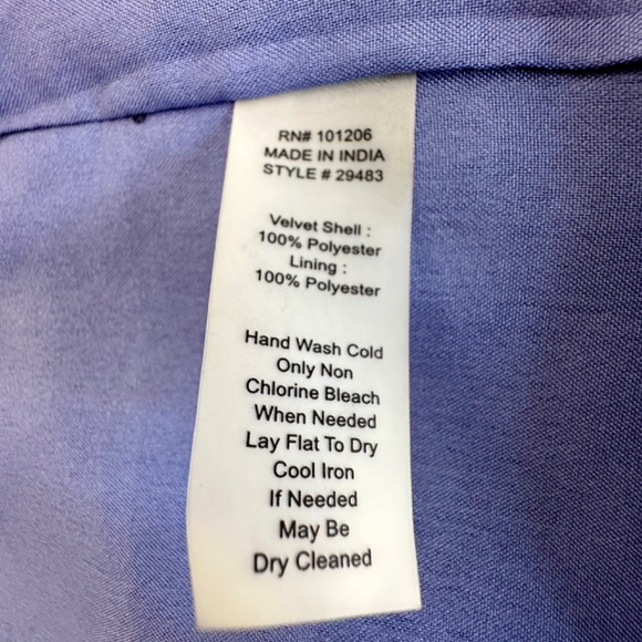 Soft Surroundings Blue Floral Embroidered Jacket - Picture 11 of 12